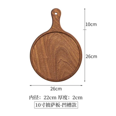 Wood round Cutting Boards Kid'S Eco Breakast Plates West Food Dish Plates Restaurant Steak Plates Cake Plates Pizza Peel