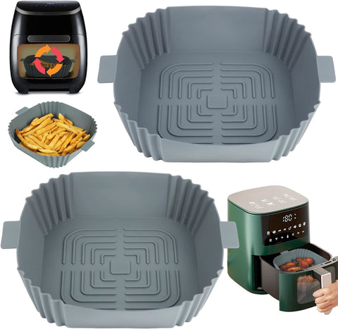 YQL Silicone Air Fryer Liner for COSORI 2PCS Square Air Fryer Liner 8 Inch Air