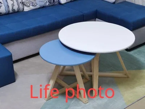 Modern Coffee Table Set - Originality Tables Combination, Solid Wood round Tables for Living Room, Simple Center Tables