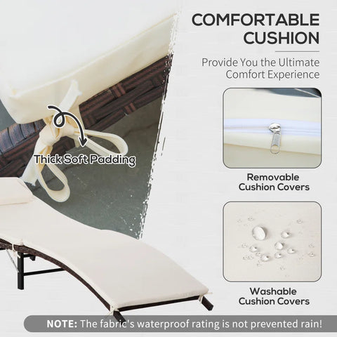 Peugeot 196Cm Long Reclining Single Chaise with Cushions