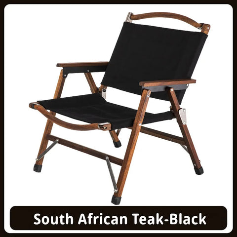 Outdoor Camping Solid Wood Folding Chair Relax Camping Chair Portable Foldable BBQ Picnic Chair for Outdoor Furniture