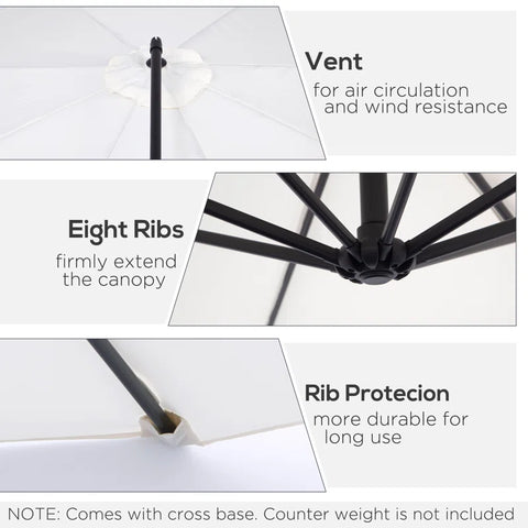 Oakland 300Cm Cantilever Parasol