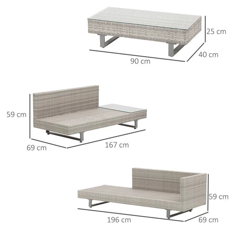 Gambhiri 4 - Person Garden Lounge Set with Cushions