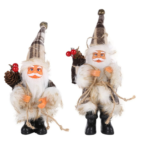 Christmas Santa Claus Doll Decorative Desktop Santa Claus Figure Santa Figurine Ornament Xmas Christmas Decor for Home