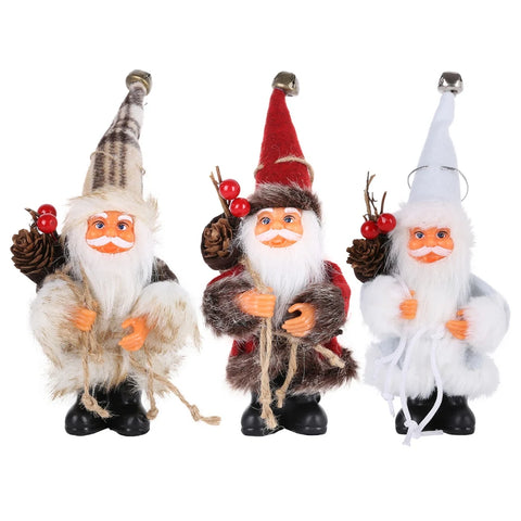 Christmas Santa Claus Doll Decorative Desktop Santa Claus Figure Santa Figurine Ornament Xmas Christmas Decor for Home