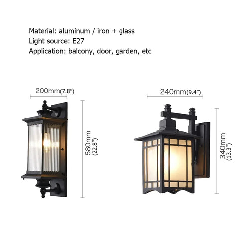 Outdoor Wall Sconces Lamps Fixture Modern Waterproof Patio LED Light for Home Porch