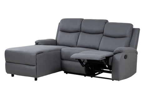Boa Faux Leather Reclining Corner Sectional