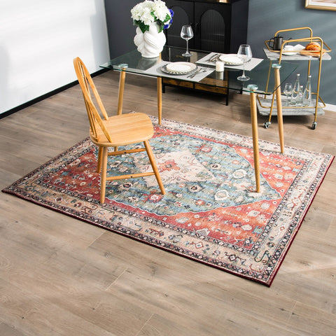Anti Slip Traditional Decoration Large Boho Floor Mat for Living Room Gogoa
