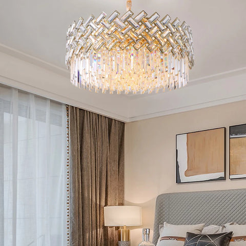 Postmodern Light Luxury Crystal Chandelier Modern Minimalist Living Room Dining Bedroom Lamp 2021 Lamps