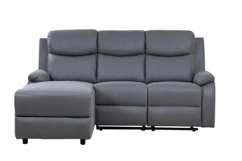 Boa Faux Leather Reclining Corner Sectional