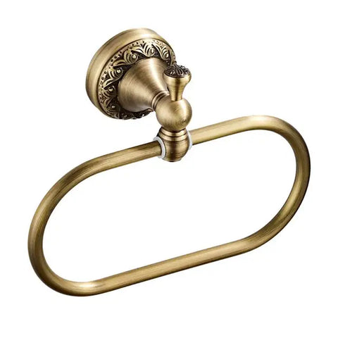Retro Wall Mounted Bathroom Towel Ring Oval Towel Hanging Rack Hook Modern Bathroom Towel Ring Holder Classic Bathroom