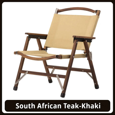 Outdoor Camping Solid Wood Folding Chair Relax Camping Chair Portable Foldable BBQ Picnic Chair for Outdoor Furniture