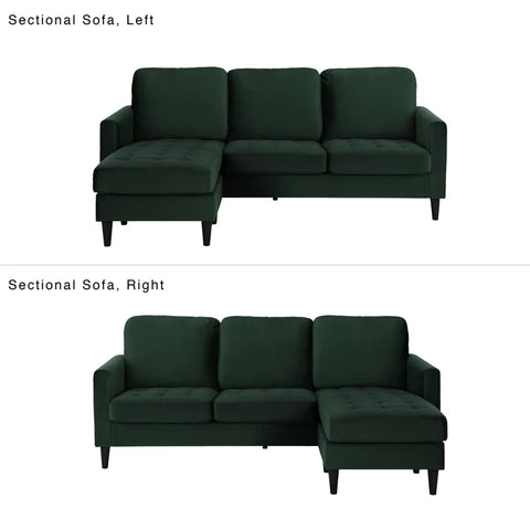 2 - Piece Velvet Sofa & Chaise