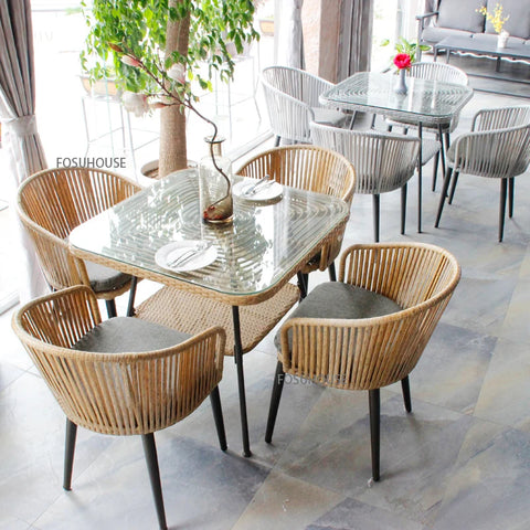 Nordic Outdoor Furniture Creative Balcony Rattan Chair Three Piece Combination Outdoor Chair Courtyard Hotel Garden Rattan Chair