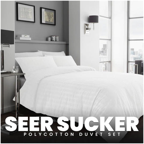 Cotton Blend Solid Colour Duvet Cover with Pillowcases