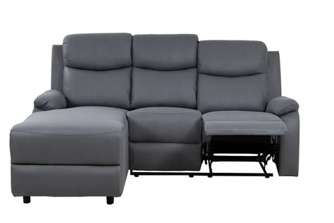 Boa Faux Leather Reclining Corner Sectional