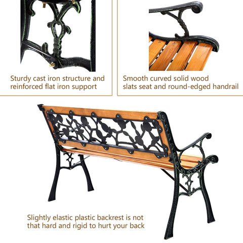 Weather Proof Outdoor Furniture with Wood Frame for Backyard Porch Patio