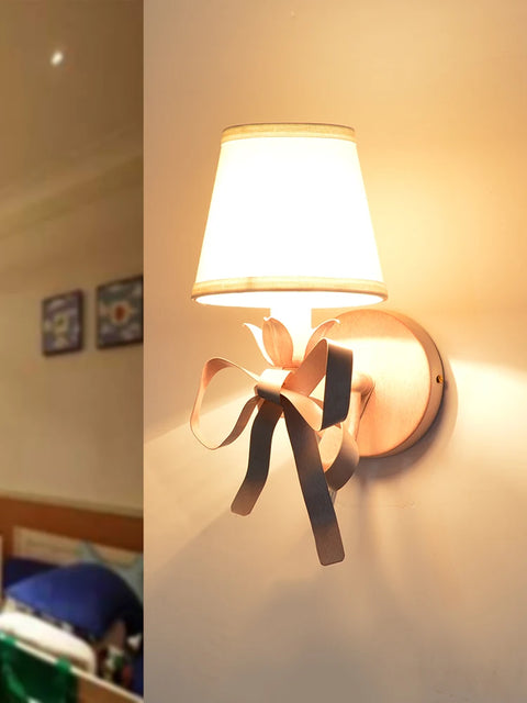 Modern Simple Light Luxury E14 Bowknot Wall Lamp Living Room Bedroom Girl Princess Children Room Lights