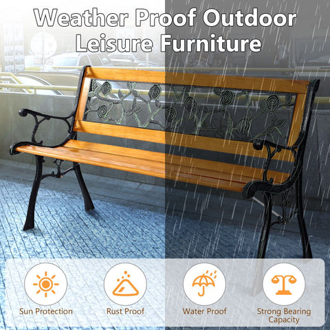 Weather Proof Outdoor Furniture with Wood Frame for Backyard Porch Patio