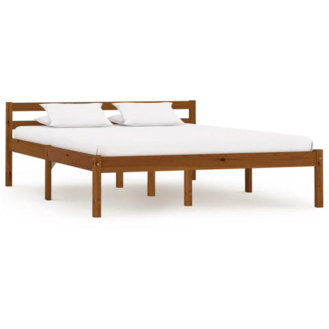 Vidaxl Bed Frame Solid Pine Wood