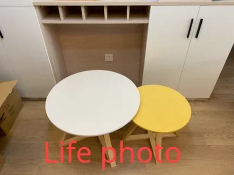 Modern Coffee Table Set - Originality Tables Combination, Solid Wood round Tables for Living Room, Simple Center Tables