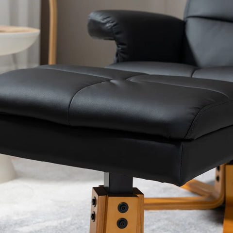 Lahens Upholstered Recliner with Footstool