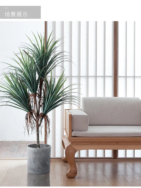120-170CM Large Artificial Dracaena Green Tropical Fake Plants Indoor Plastic Potted Hotel Office Shop Home Decor Plants