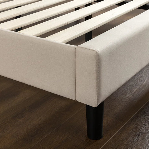 Hoopeston Upholstered Bed Frame with Headboard