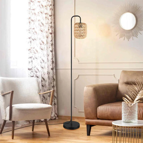 Abdelaziz 161Cm Black Arched Floor Lamp