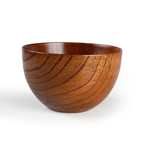 Natural Wood Wooden Bowl - Handmade Utensil for Serving Fruit & Salad