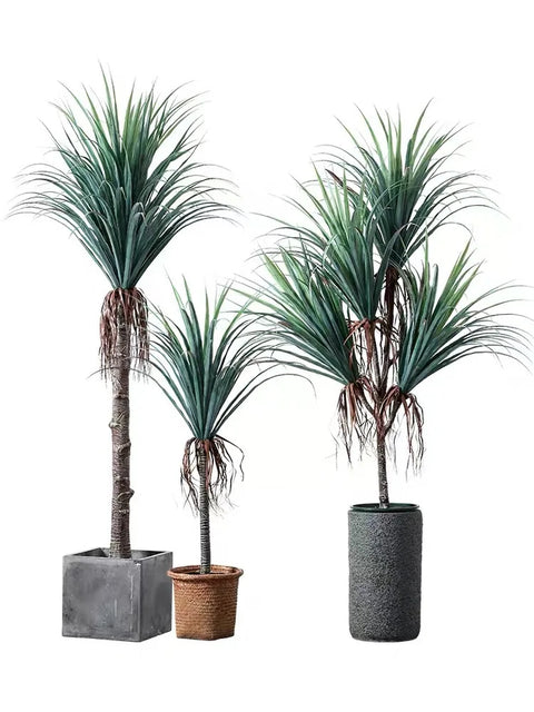 120-170CM Large Artificial Dracaena Green Tropical Fake Plants Indoor Plastic Potted Hotel Office Shop Home Decor Plants