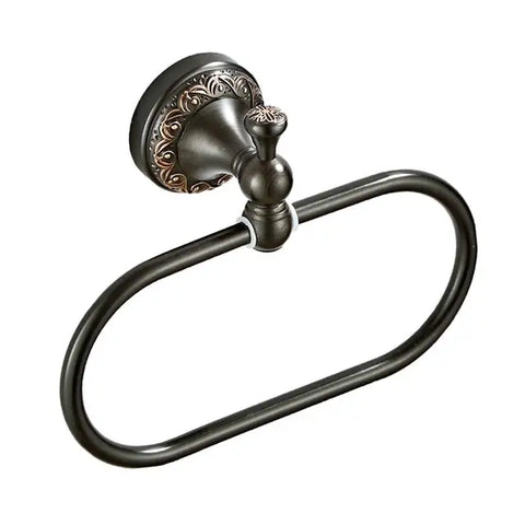 Retro Wall Mounted Bathroom Towel Ring Oval Towel Hanging Rack Hook Modern Bathroom Towel Ring Holder Classic Bathroom
