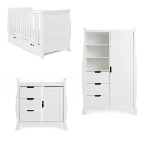 Stamford Cot Bed 3-Piece Nursery Furniture Set
