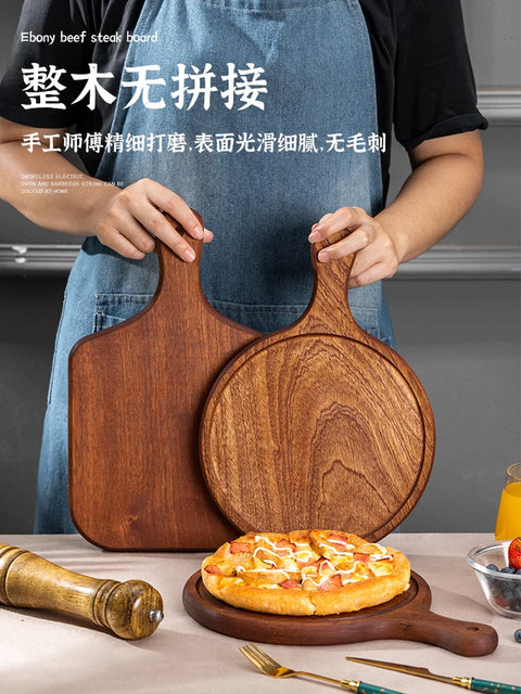 Wood round Cutting Boards Kid'S Eco Breakast Plates West Food Dish Plates Restaurant Steak Plates Cake Plates Pizza Peel