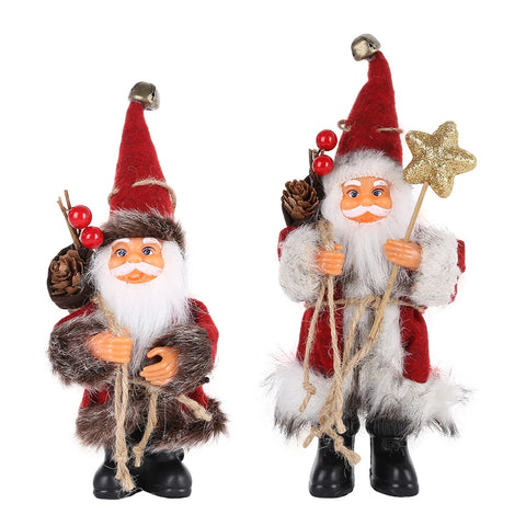 Christmas Santa Claus Doll Decorative Desktop Santa Claus Figure Santa Figurine Ornament Xmas Christmas Decor for Home