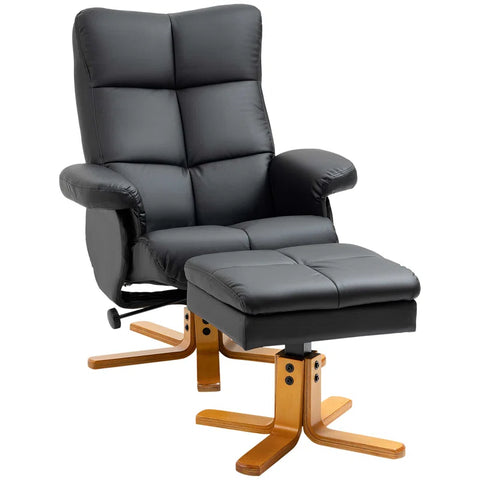 Lahens Upholstered Recliner with Footstool