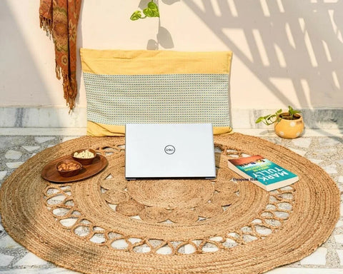 Natural Jute Braided Style Rug - Morocco