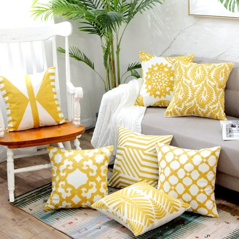 Embroidery Pillow Cover 45X45cm