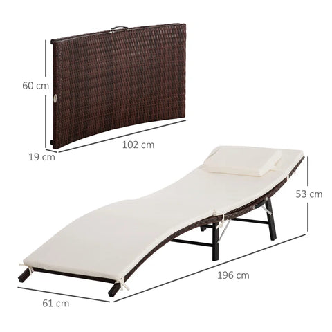 Peugeot 196Cm Long Reclining Single Chaise with Cushions