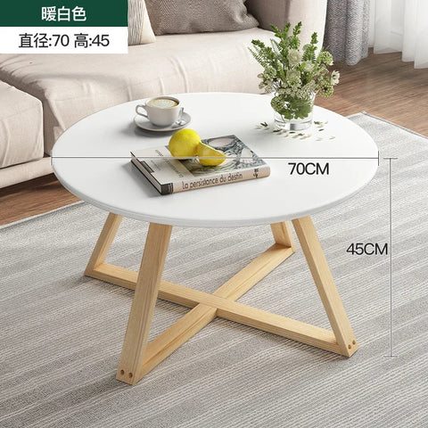 Modern Coffee Table Set - Originality Tables Combination, Solid Wood round Tables for Living Room, Simple Center Tables