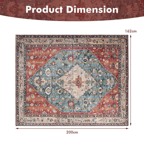 Anti Slip Traditional Decoration Large Boho Floor Mat for Living Room Gogoa