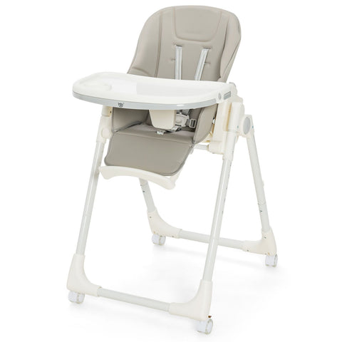 Folding Adjustable High Chair with 5 Recline Positions for Babies Toddlers