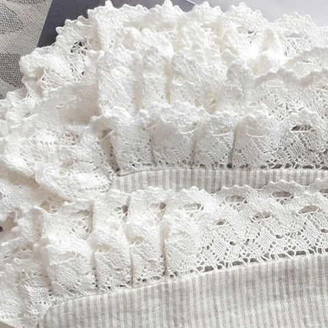 One Piece Elegant White Cutwork Lace Pure Linen Matching Pillowcase Bedding Crochet Eyelet Ruffled Sham Pillow Cover TJ3962